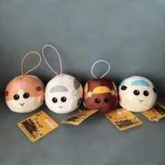 PUI PUI モルカー　マスコット　シロモ&ポテト&テディ&アビー　4点セット