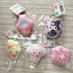 【５個】マイメロ 50周年記念 ＆クロミ20周年クッションキーホルダー 新品
