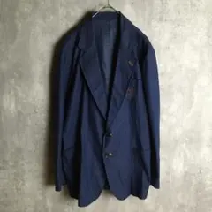【ジャケット】デニムジャケット 刺繍 イタリア製 ストレッチ ユニセックス 古着
