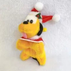 ディズニー プルート ぬいぐるみバッジ サンタ クリスマス