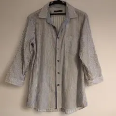 MEN'S MELROSE ストライプ 七分袖シャツ サイズ4のサムネイル