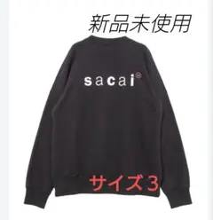 WTAPS　sacai ブラック　コラボ スウェットシャツ　長袖