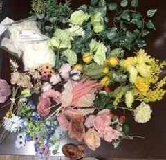 多様な造花・プリザーブドフラワーセット