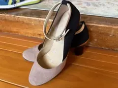 バイカラーアンクルストラップパンプス