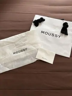 MOUSSY ショップ袋 ショッパー 1枚 不織布袋1枚 レターセット付きのサムネイル