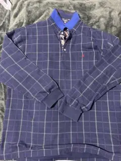 (5 L )KANGOL チェック柄 ラガーシャツ ネイビーのサムネイル