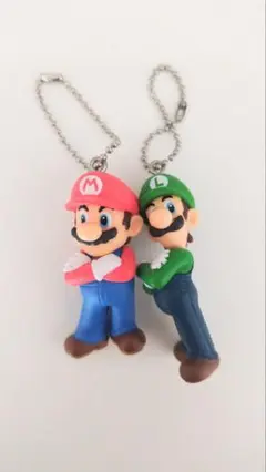 スーパーマリオブラザーズ マリオ＆ルイージフィギュアキーホルダー