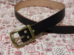 親方様専用　6ミリ厚多脂革ブラック茶芯ベルトG32バックル 極厚ベルト