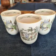 廃盤　レア　トトロ イラスト ノリタケ陶器カップ 3個セット　湯呑