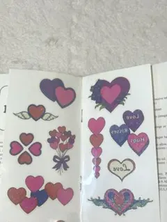 タトゥーシール カラフルハート海外ガールy2k海外製品平成ギャルボディーアート