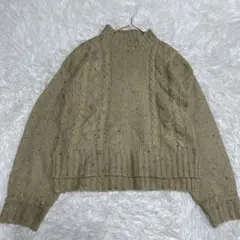 ehka sopo エヘカ ケーブル編み ニットセーター 長袖 F ネップ糸