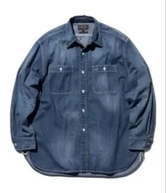 THE FLAT HEAD ザ フラットヘッド インディゴドビー ワークシャツL