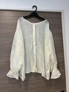 【美品】しまむら　2way長袖シアーブラウス