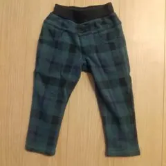 裏起毛チェック柄ロングパンツ 95cm