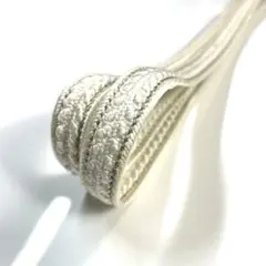 ⭐️白×金の平組⭐️帯締め　通年　フォーマル〜普段着物