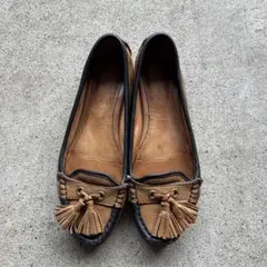 coach タッセル付きレザー ローファー