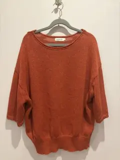 LEPSIM 半袖ニット レッド