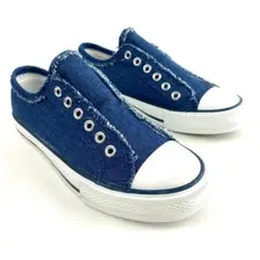 25.5cm　zootie スリッポン スニーカー 紐なし デニム シューズ