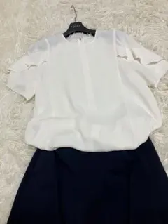 FOXEY♡2024可愛いパフスリーブブラウス38ホワイト - メルカリ