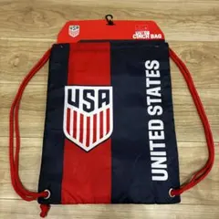 新品 U.S. SOCCER ナップザック ネイビー×レッド