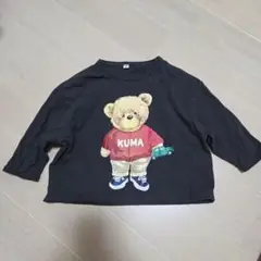 クマイラスト 7分袖Tシャツ サイズ80