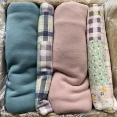 ニット生地はぎれセットF ハイジ柄リブニット・無地ニットのまとめ売り