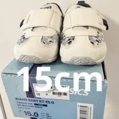 アシックス 花柄 IDAHO BABY KT-ES G ホワイト 15cm