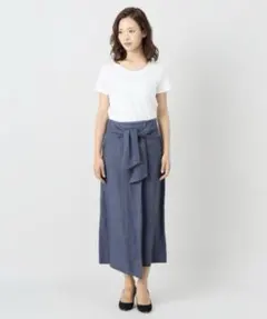☆ plage プラージュ リネンヘリンボン ミモレスカート 36のサムネイル