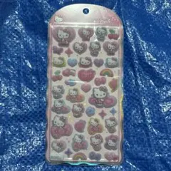 ハローキティ　ヒョウ柄　ピンク　コットンパフィー