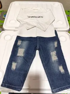Tシャツとデニムパンツ セット 86cm