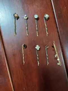 フラワーモチーフ ヘアピン 8本セット