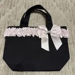 ハンドメイド　トートバッグ ピンクリボン