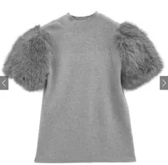 ファースリーブニットトップス　tu1247