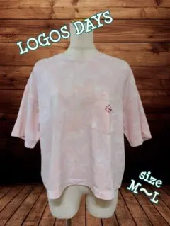 LOGOS DAYS タイダイ柄 ポケットTシャツ ピンク M-Lのサムネイル