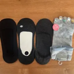 スニーカーソックスと五本指ソックスセット