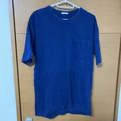 GU ネイビー 無地 Tシャツ 半袖 ポケットあり