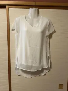 MOUSSY ホワイト Vネック 半袖Tシャツ