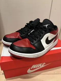 Nike Air Jordan 1 Low Bred Toe 27cmジョーダン