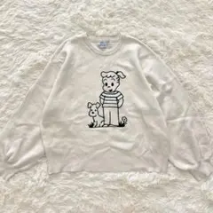 美品✨ オサムグッズ シーズンリーズン コラボ ニット M 白 レーヨン混 犬