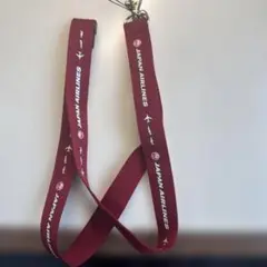 JAPAN AIRLINES ストラップ バーガンディ