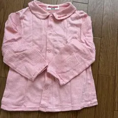 ミキハウス ギンガムチェック 長袖シャツ 100