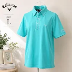 Callaway ゴルフポロシャツ　メンズ　 ミントグリーン Lのサムネイル