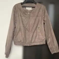 スエード ノーカラージャケット