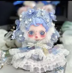 スカルパンダ 着せ替え　POPMART 花びら　チュールドレス　2点セット　水色