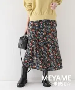 未使用☆MEYAME メヤメ BEAUTIFUL スカート 花柄フレアスカート