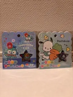 【正規品】 おはじきシールフレーク　ポチャッコ　ハンギョドン　2点セット