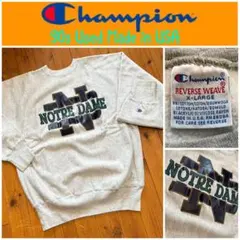 90年ビンテージチャンピオンリバースウィーブUSAアメリカ製ノートルダム大学XL