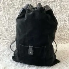 極 美品 オールドグッチ GG キャンバス レザー リュックサック ブラック ジャンボ GG ラージ バックパックグレー＆ブラック GGレザー