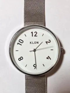 【限定コラボ・稼働品】KLON × jäm 腕時計 シルバー×ホワイト