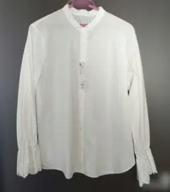 新品未使用　GU レースコンビネーションブラウス オフホワイト L